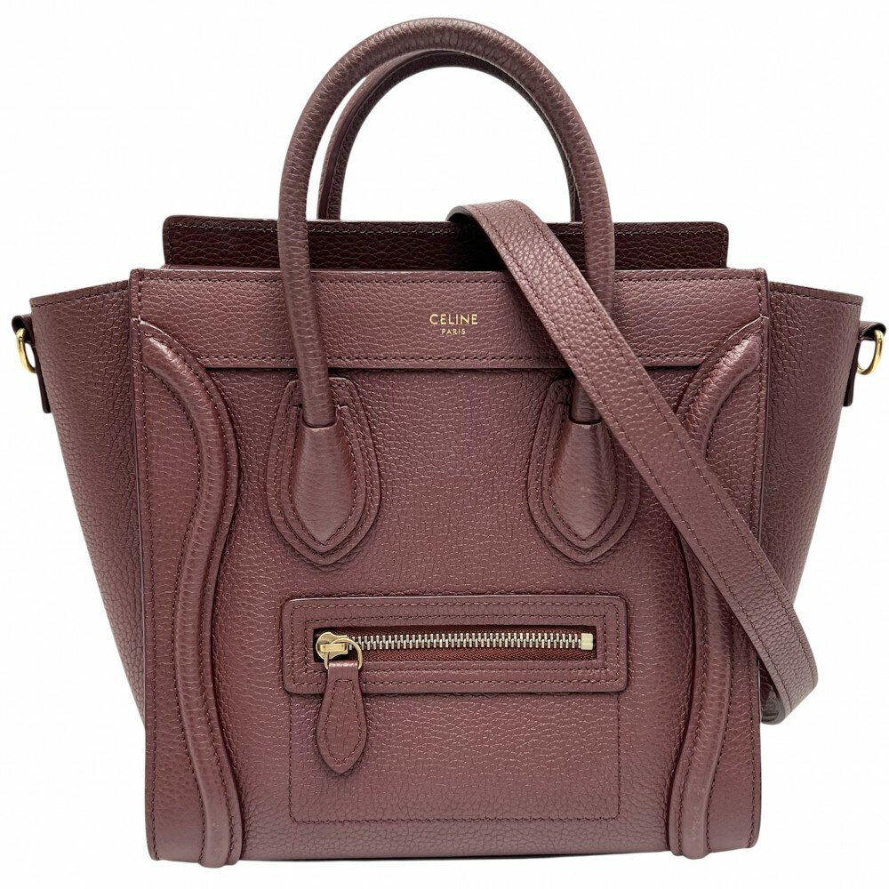 セリーヌ 2WAY レディース ラゲージ ナノ ハンドバッグ ショルダーバッグ 肩掛け 斜め掛け ボルドー CE..