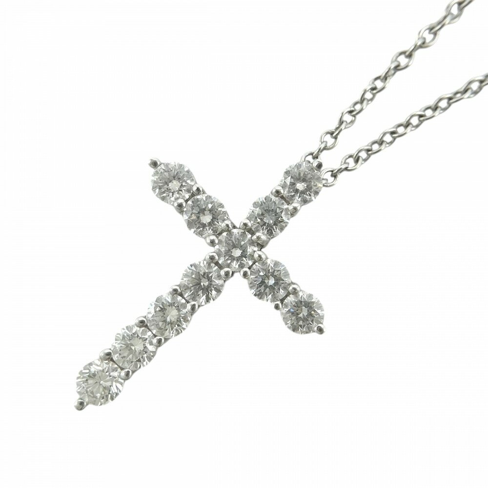 Rakuten - 【大売出し】 ティファニー ネックレス レディース クロスペンダント スモール アクセサリー ジュエリー TIFFANY&Co. Pt950プラチナ ダイヤモンド 約3.3g【中古品】