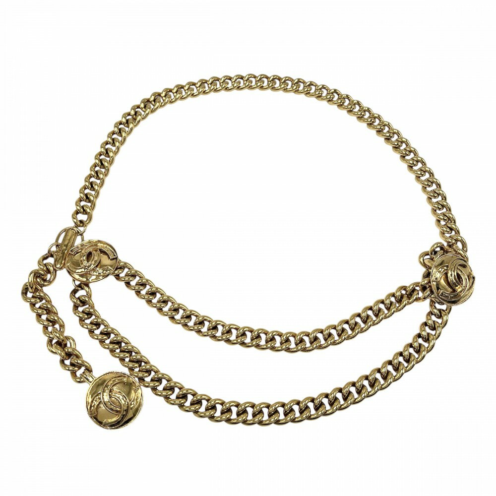 【エントリーでポイント10倍！】 シャネル ベルト レディース チェーンベルト ファッションアイテム 小物 ココマーク ヴィンテージ CHANEL 94P GP ゴールド1994年【中古品】