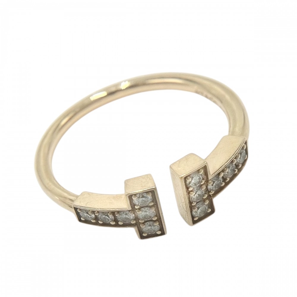 【新品仕上】ティファニー Tワイヤー ダイヤ ホワイトゴールド リング 11号 新品仕上】ティファニー Tワイヤー ダイヤ ホワイトゴールド リング 11