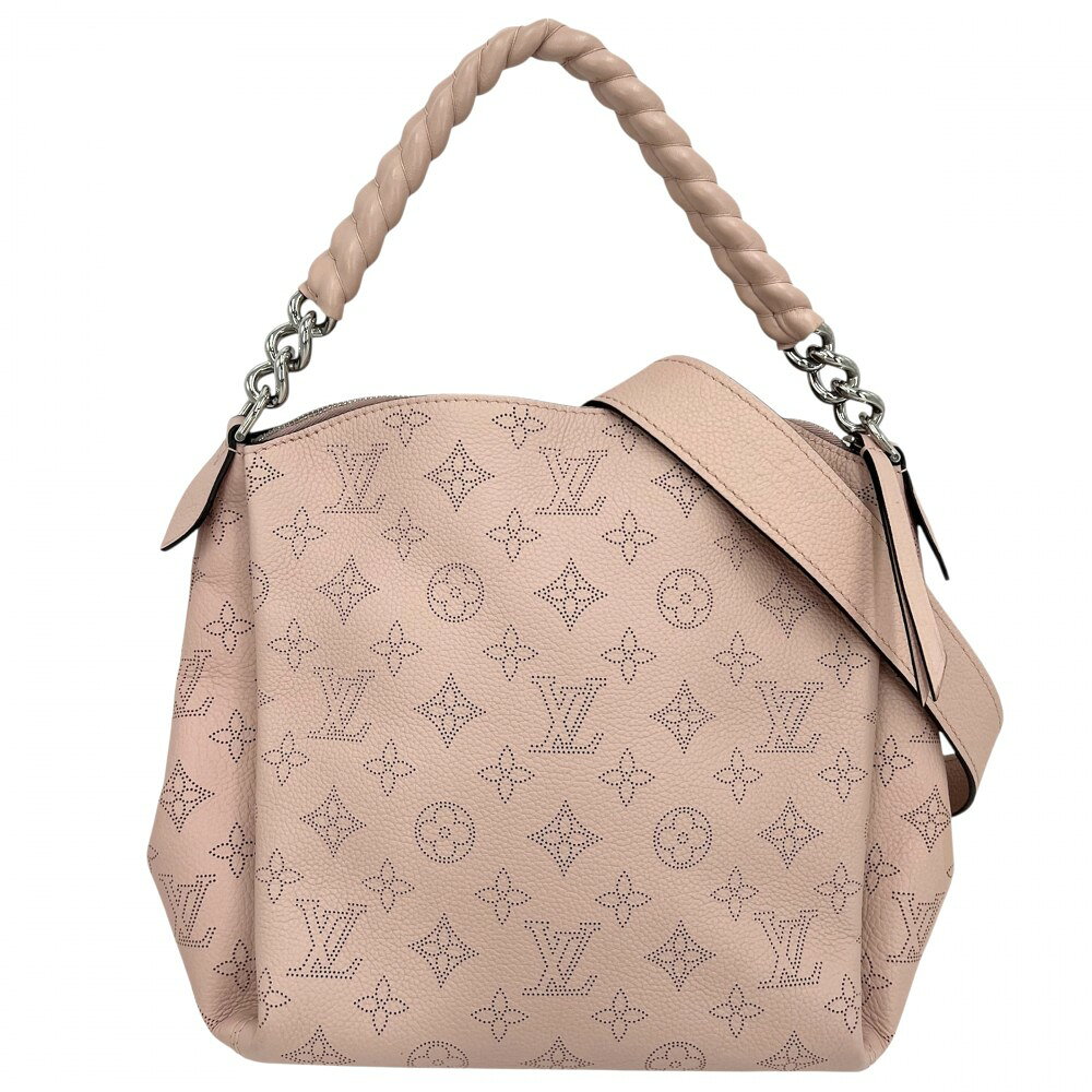 LOUIS VUITTON - 【大売出し】 ルイヴィトン 2WAY レディース モノグラムマヒナ バビロンチェーンBB ハンドバッグ ショルダーバッグ 肩掛け 斜め掛け ピンク LOUIS VUITTON M51219 マグノリア シルバー金具【中古品】