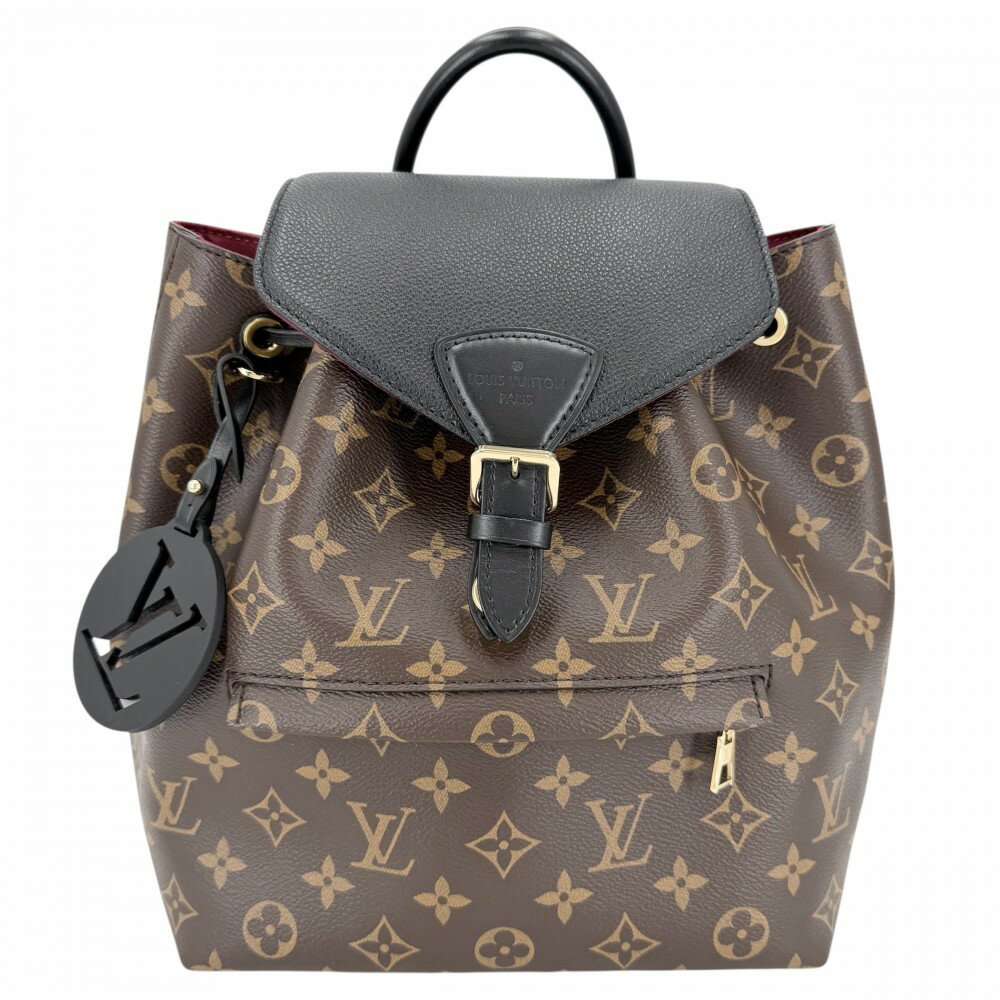 【エントリーでポイント10倍】 ルイヴィトン リュック レディース モノグラム モンスリ NM PM バックパック かばん 鞄 LOUIS VUITTON M45515 ブラウン 茶 ブラック 黒 ゴールド金具【中古品】
