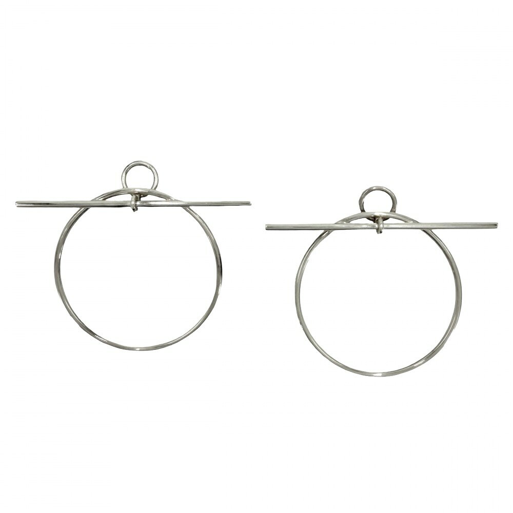 Rakuten - 【大売出し】 エルメス ピアス レディース ループMM フープ アクセサリー ジュエリー HERMES シルバー925 約11.7g【中古品】