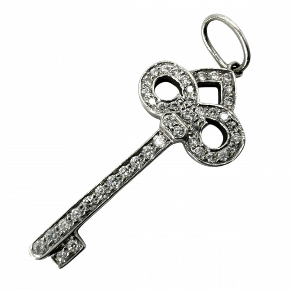 樂天商城 - 【大売出し】 ティファニー ペンダントトップ レディース フルール ド リスキー キーモチーフ ジュエリー アクセサリー TIFFANY&Co. Pt950プラチナ ダイヤモンド 約1.6g【中古品】