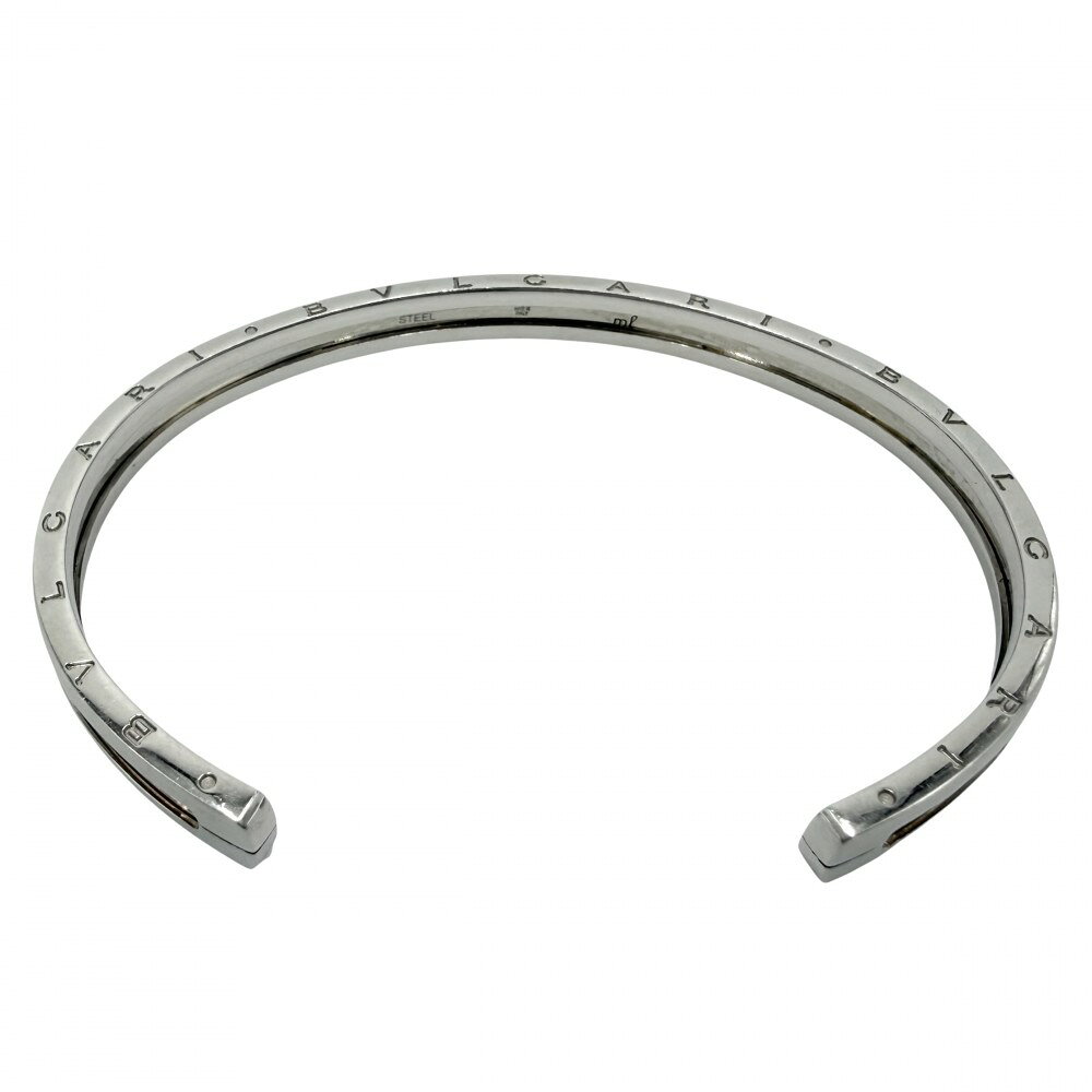 ブルガリ ブレスレット レディース ビーゼロワン ジュエリー アクセサリー B-zero 1 オープン バングル Au750 PG 18金 BVLGARI ステンレススチール K18ピンクゴールド ゴールド シルバー 約15.9g【中古品】