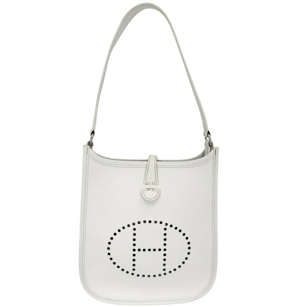 【エントリーでポイント10倍】 エルメス ショルダーバッグ レディース エヴリン16 TPM ショート 肩掛け Evelyne HERMES □I刻印 レザー ホワイト 白 シルバー金具2005年【中古品】