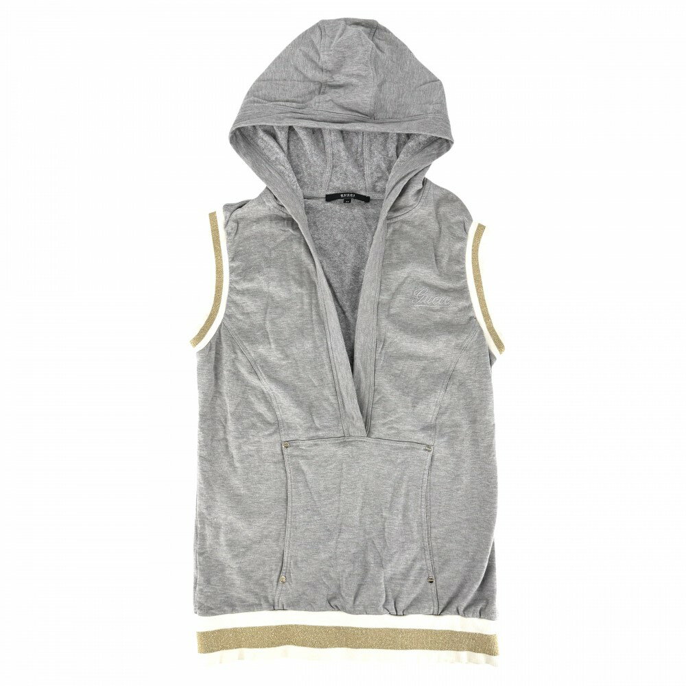 Rakuten - グッチ トップス メンズ ノースリーブ スウェット Vネック 服 アパレル GUCCI M 172266 グレー コットン 春 夏【中古品】