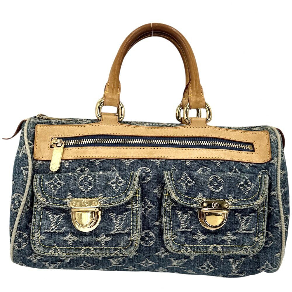 Rakuten - ルイヴィトン ハンドバッグ レディース ネオスピーディ LOUIS VUITTON M95019 モノグラムデニム ブルー 青 ゴールド金具【中古品】