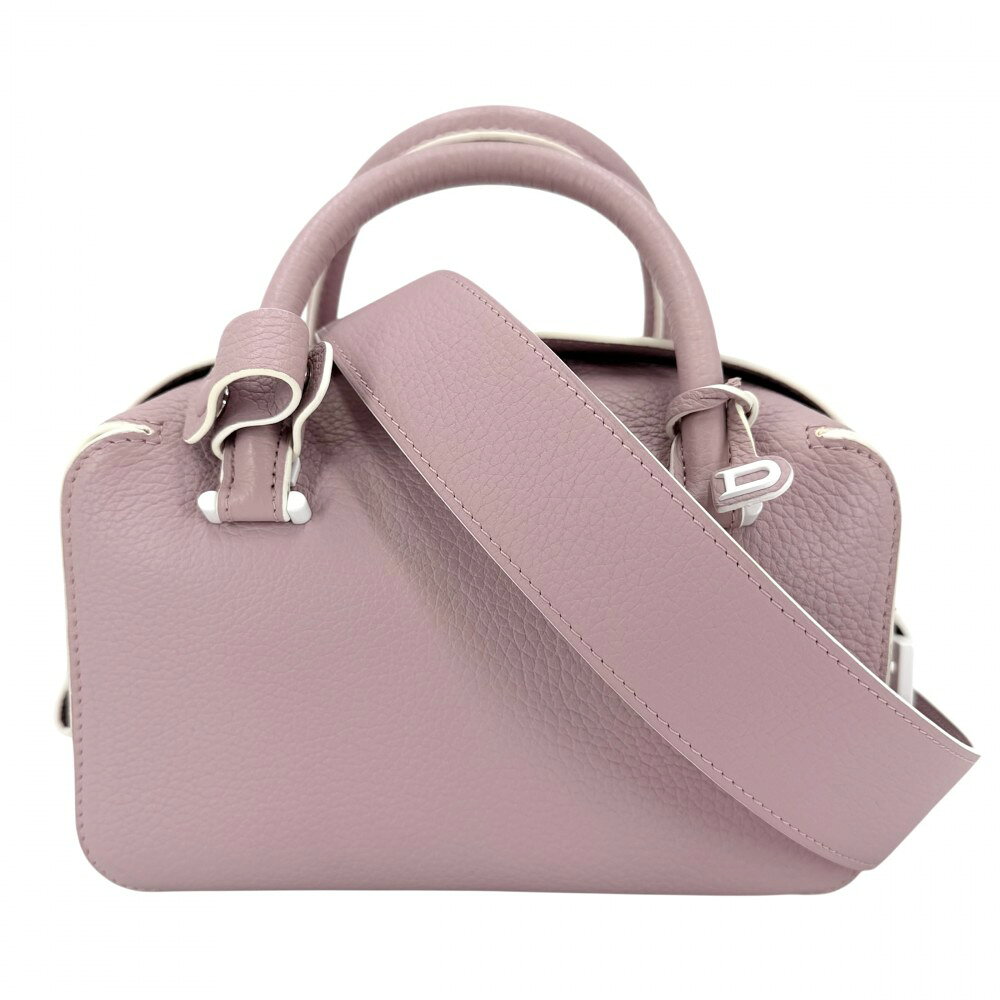 Rakuten - 2WAY レディース デルヴォー クールボックス ミニ ハンドバッグ ショルダーバッグ 肩掛け 斜め掛け DELVAUX レザー ピンク シルバー金具【中古品】