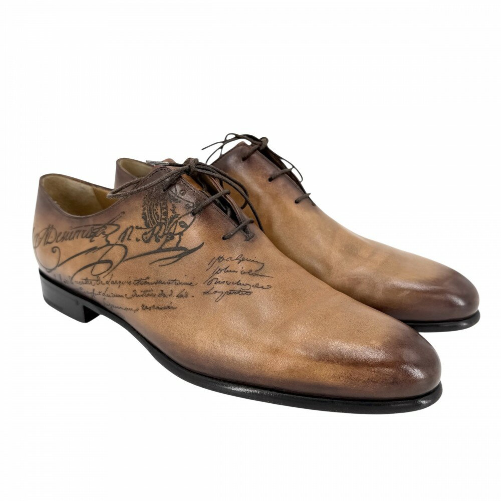 美品☆ ベルルッティ シューズ カリグラフィ ローファー 紳士 8 1/2 Berluti（ベルルッティ） ◇ベルルッティ◇名作 スクリット