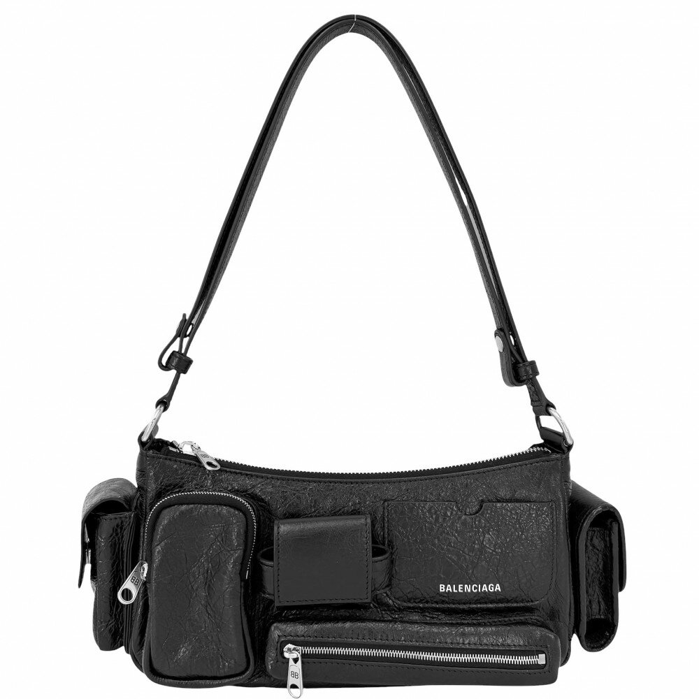 か*ち様 バレンシアガ　ブラック 三つ折り財布 マジックテープ　レディース　メン BALENCIAGA（バレンシアガ） ロゴ エクスプローラー マジックテープ式