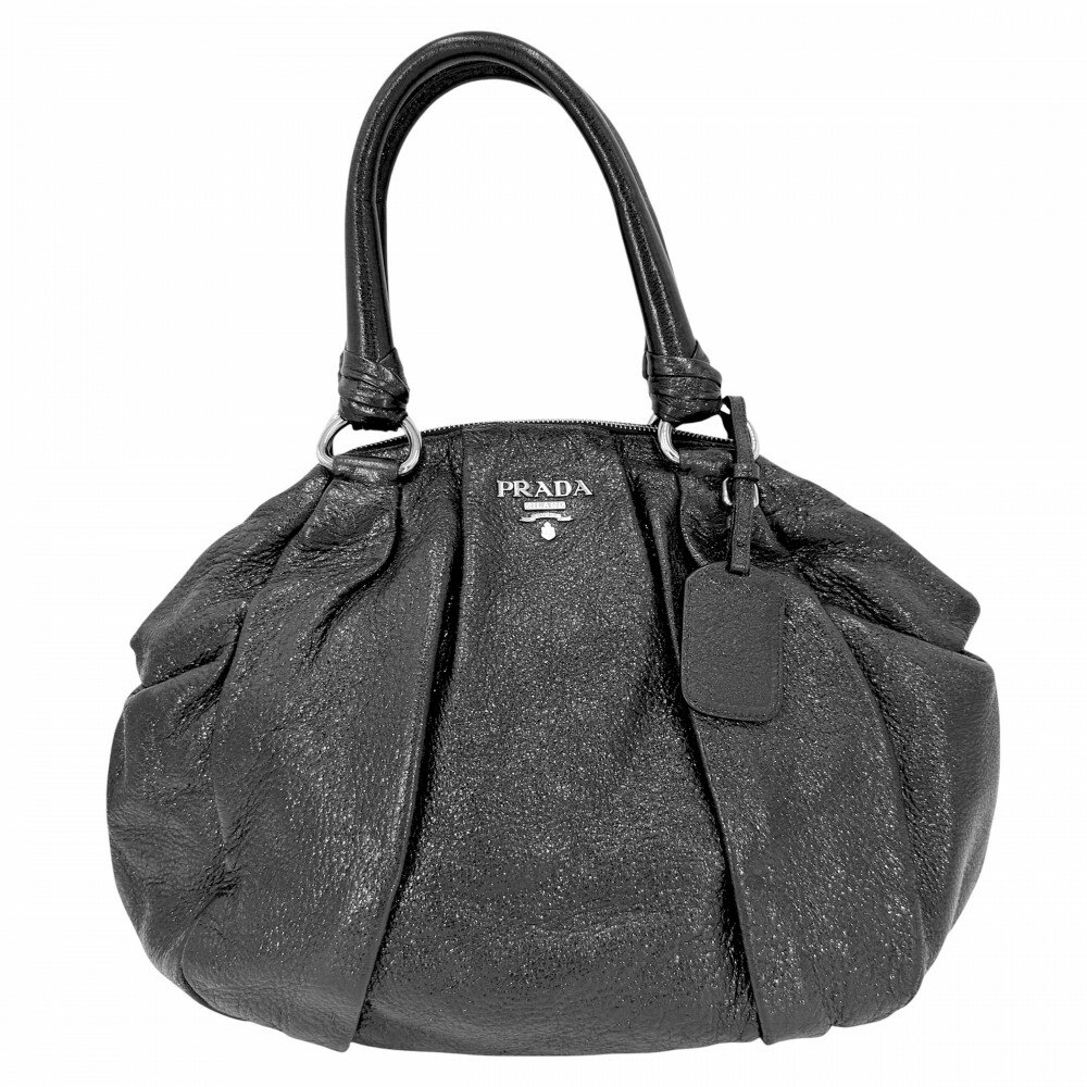 Rakuten - 【大売出し】 プラダ ハンドバッグ レディース トートバッグ 肩掛け PRADA レザー ブラック 黒 シルバー金具【中古品】