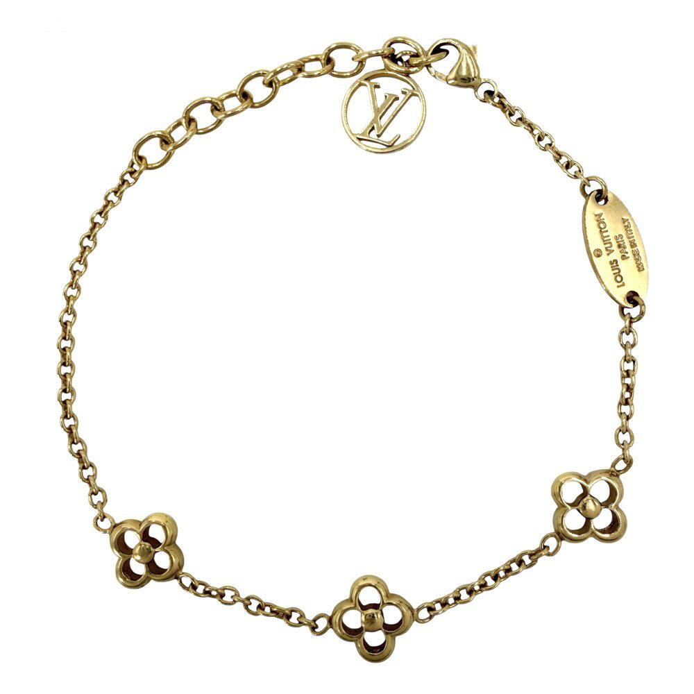 Rakuten - ルイヴィトン ブレスレット レディース フラワーフル アクセサリー アジャスター付き LOUIS VUITTON M68127 ゴールド 約4.1g【中古品】