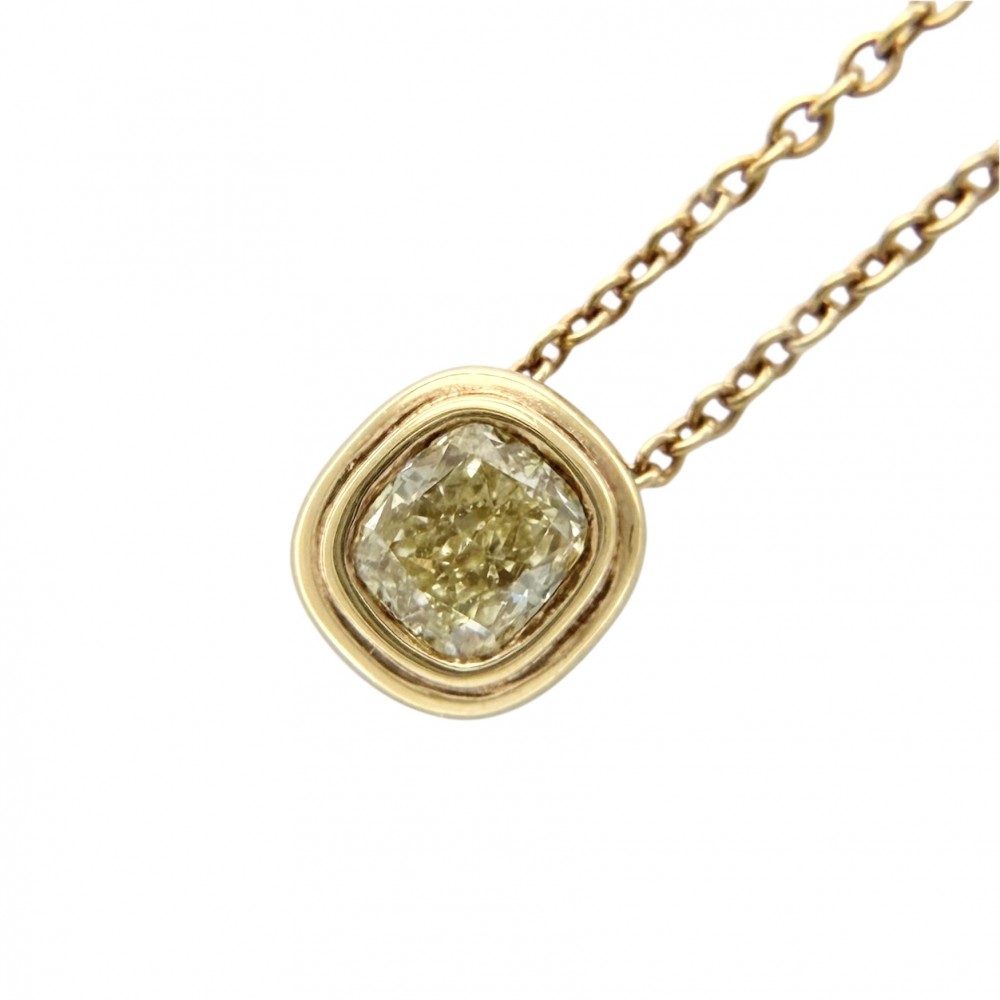 White - ティファニー ネックレス レディース ビゼット ジュエリー アクセサリー 一粒ダイヤ 18金YG Au750 TIFFANY&Co. K18イエローゴールド ダイヤモンド 約2.2g【中古品】