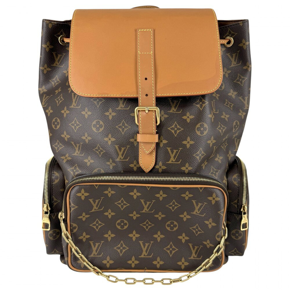 樂天商城 - ルイヴィトン リュック メンズ トリオバックパック LOUIS VUITTON M44658 モノグラムキャンバス ブラウン 茶 ゴールド金具【中古品】