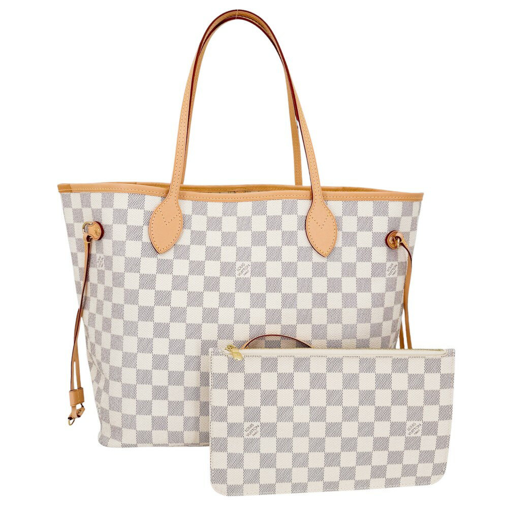 樂天商城 - 【大売出し】 ルイヴィトン トートバッグ レディース ネヴァーフルMM ハンドバッグ 肩掛け LOUIS VUITTON N41361 ダミエアズールキャンバス ホワイト 白 ゴールド金具 美品【中古品】