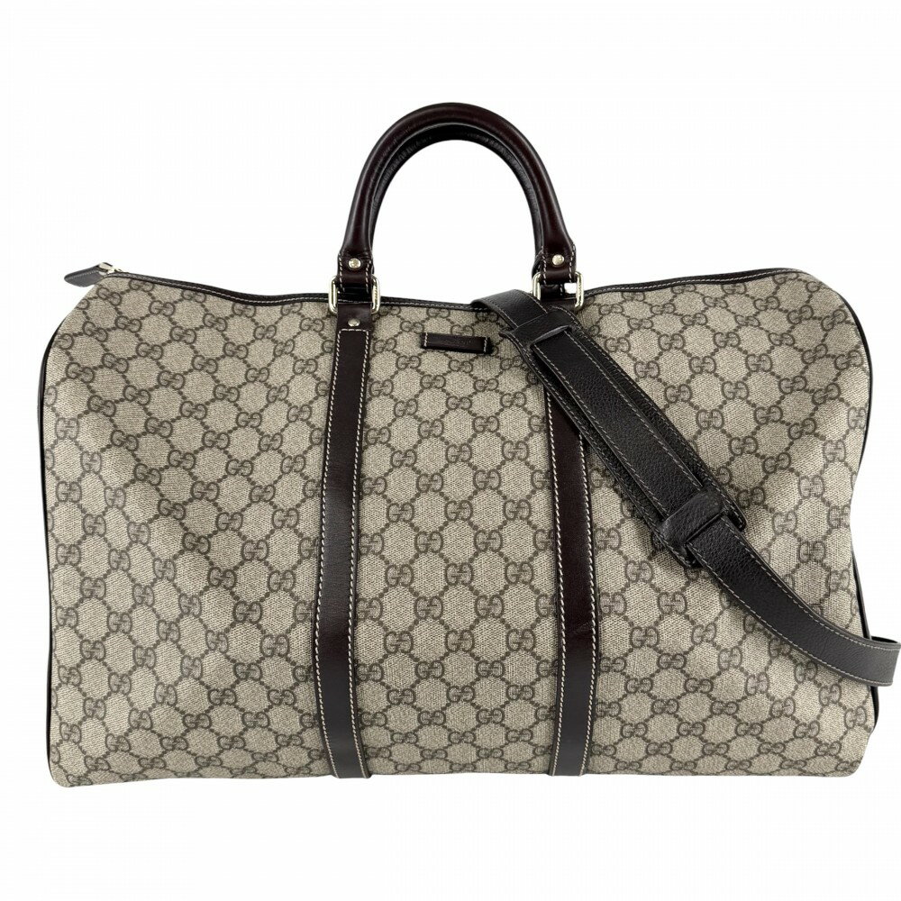 【GUCCI】ボストンバッグ　GGスプリーム シェリーライン　ゴールド金具 GUCCI - GUCCI グッチ GGスプリーム ボストンバッグ シェリーライン