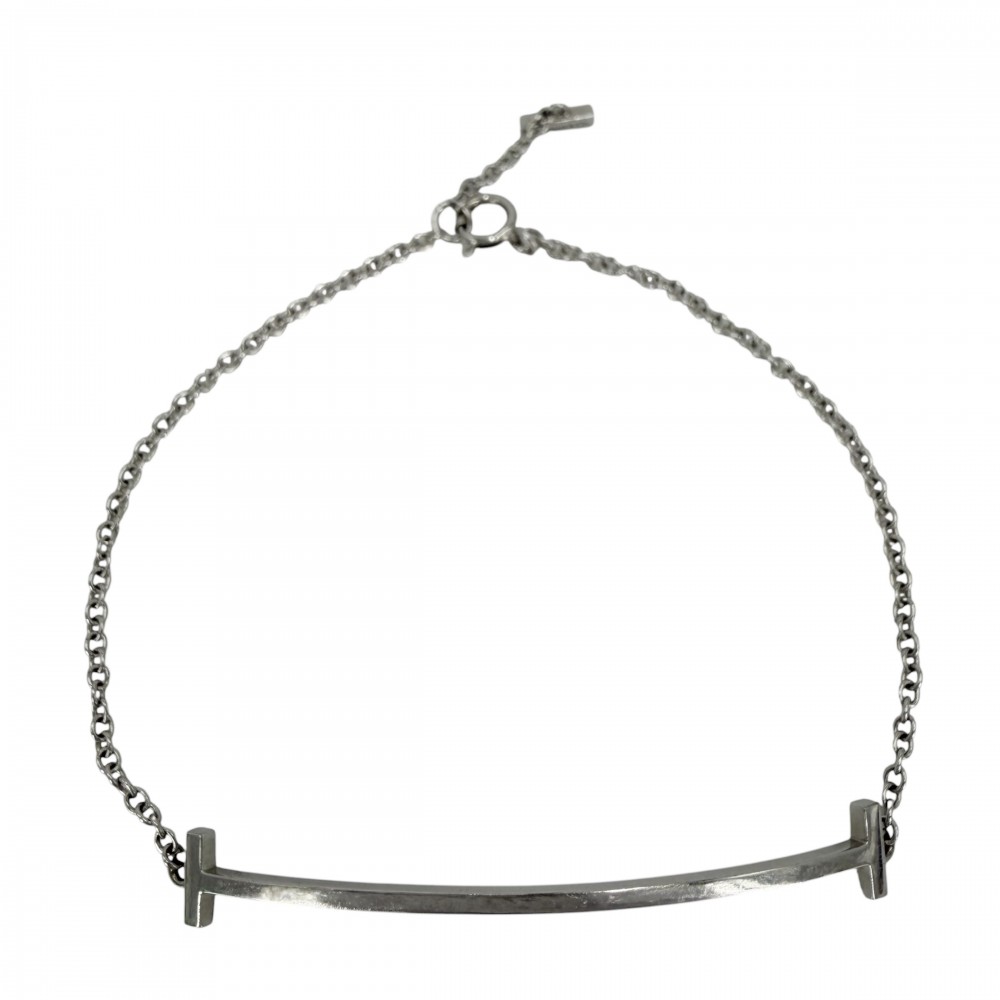 Rakuten - ティファニー ブレスレット レディース Tスマイル 18金WG Au750 アクセサリー ジュエリー TIFFANY&Co. K18ホワイトゴールド 約2.6g【中古品】