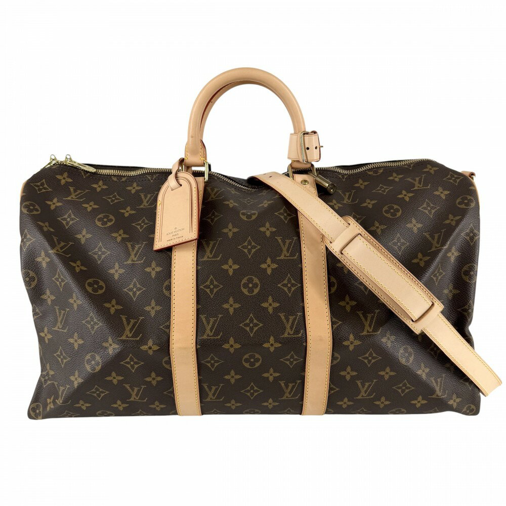 LOUIS VUITTON - ルイヴィトン ボストンバッグ レディース キーポルバンドリエール50 2WAY 旅行バッグ 肩掛け 斜め掛け トラベルバッグ ショルダーバッグ LOUIS VUITTON M41416 ブラウン 茶 ゴールド金具【中古品】