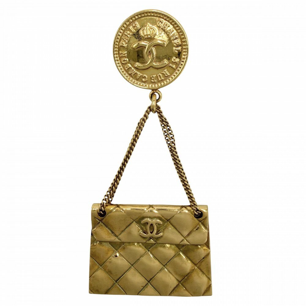 Rakuten - シャネル ブローチ レディース マトラッセ バッグモチーフ ココマーク スイング アクセサリー ヴィンテージ CHANEL GP 94P ゴールド 約19.2g1994年【中古品】