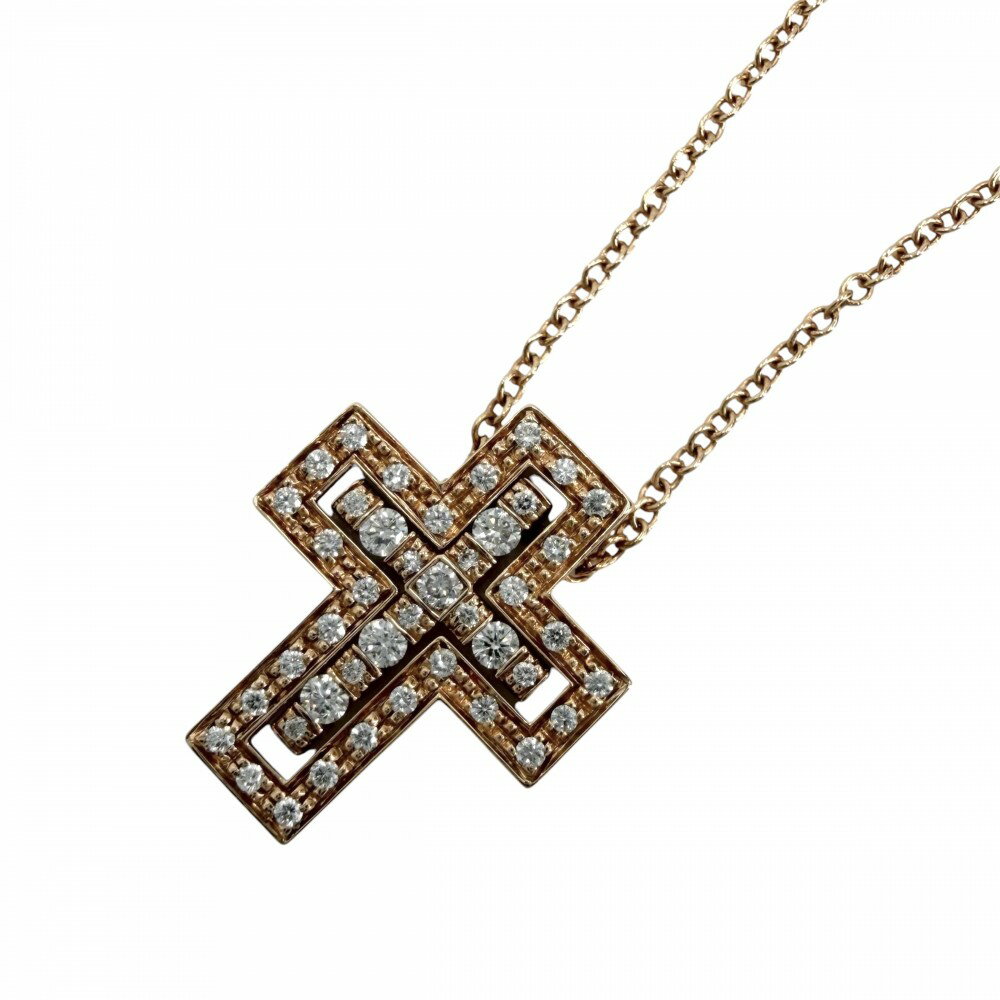 Rakuten - ダミアーニ ネックレス レディース ベルエポックXXS クロスモチーフ ジュエリー アクセサリー アジャスター付き Bell Epoque 18金PG Au750 Damiani K18ピンクゴールド ダイヤモンド 約4.3g 美品【中古品】
