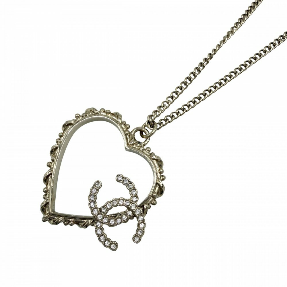 Rakuten - シャネル ネックレス レディース ココマーク ハート ペンダント アクセサリー アジャスター付き チェーン CHANEL GP ラインストーン B25P ゴールド 約22.4g 美品2025年【中古品】
