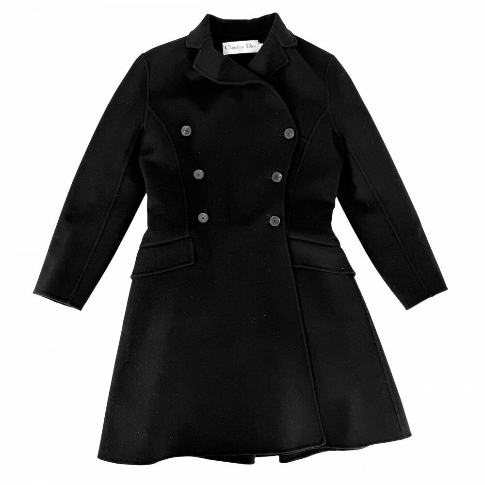Rakuten - クリスチャンディオール アウター レディース ダブルブレスト カシミヤコート ロングコート アパレル 服 Christian Dior 40 ブラック 黒 カシミヤ 冬 美品【中古品】