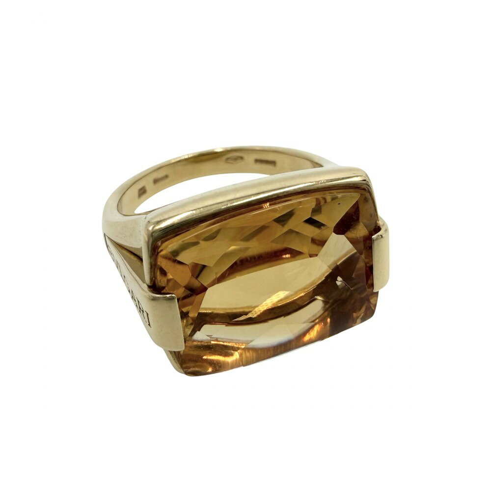 Rakuten - ブルガリ 指輪 レディース アレグラ ジュエリー アクセサリー リング Au750 18金YG BVLGARI K18イエローゴールド シトリン 約14.5号 イエロー 約12.0g【中古品】