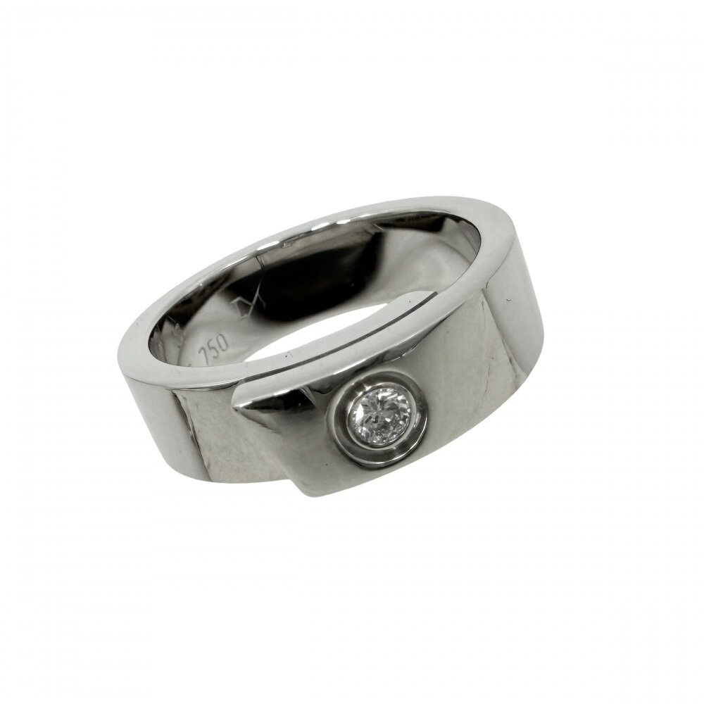 Rakuten - カルティエ 指輪 レディース アニバーサリー リング ジュエリー アクセサリー 1Pダイヤ 18金WG Au750 51サイズ CARTIER K18ホワイトゴールド ダイヤモンド 約10.5号 約11.4g 美品【中古品】