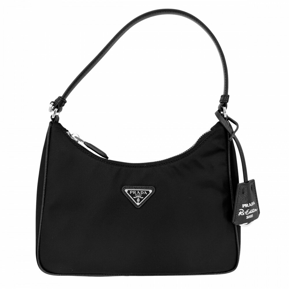 樂天商城 - 【大売出し】 プラダ ハンドバッグ レディース Re-Edition2005 Re-Nylon トライアングルロゴ PRADA 1N204M ナイロン ブラック 黒 シルバー金具 美品【中古品】