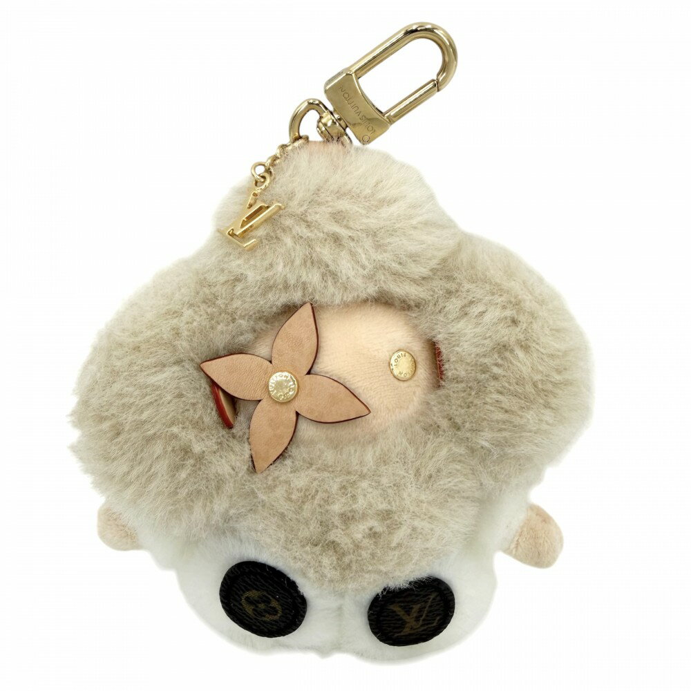 Rakuten - 【大売出し】 ルイヴィトン キーホルダー レディース マイヴィヴィエンヌ バッグチャーム 小物 LOUIS VUITTON M02324 キャンバス フォックスファー ベージュ ホワイト 白 ゴールド金具 美品【中古品】