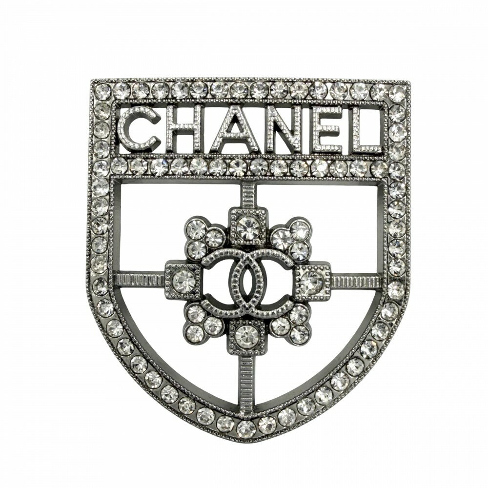 樂天商城 - シャネル ブローチ レディース エンブレム ココマーク アクセサリー CHANEL ラインストーン D21K シルバー 約10.6g2021年【中古品】