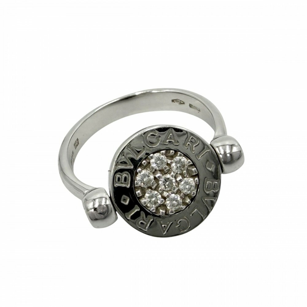 樂天商城 - ブルガリ 指輪 レディース ブルガリブルガリ フリップ リング ジュエリー アクセサリー BVLGARI K18ホワイトゴールド オニキス 約4.5号 シルバー ブラック 黒 約5.2g【中古品】