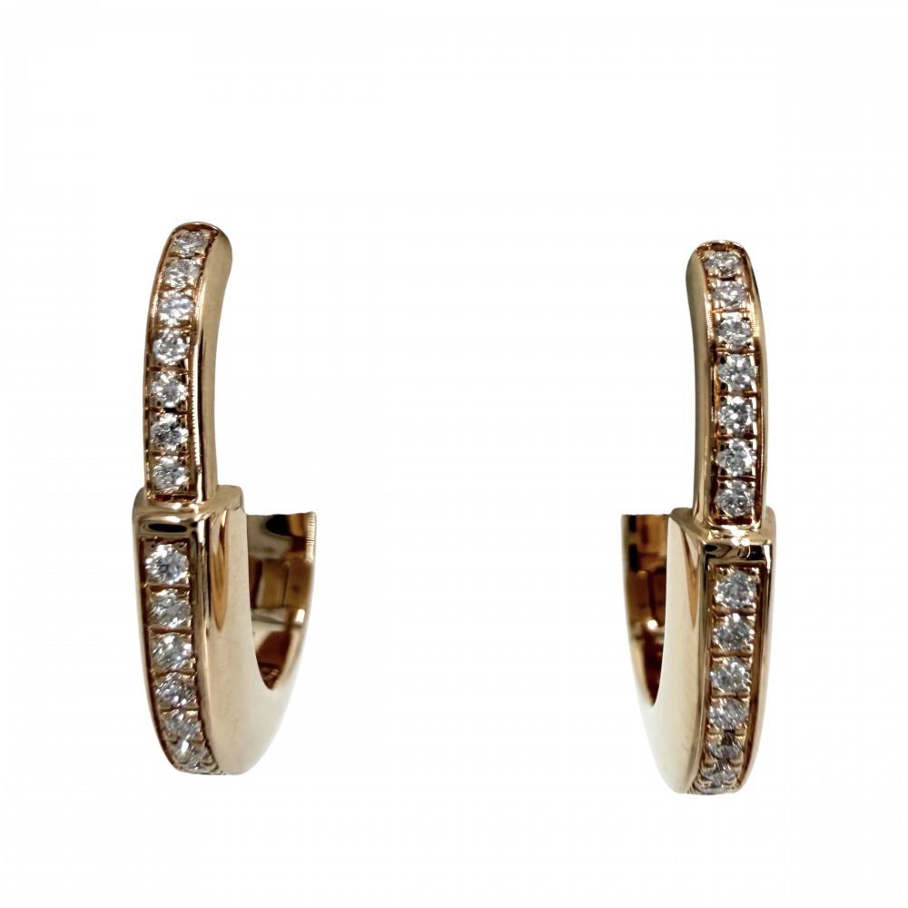 樂天商城 - ティファニー ピアス レディース ロック アクセサリー ジュエリー 18金PG Au750 TIFFANY&Co. K18ピンクゴールド ダイヤモンド0.09ct 約7.4g 美品【中古品】