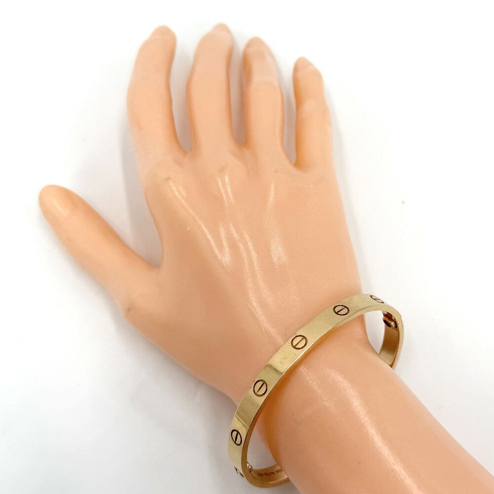 VINTAGE BRAND TOKYOのカルティエ バングル ユニセックス ラブブレスクラシック ジュエリー アクセサリー LOVE Au750 18金YG 18サイズ メンズ レディース CARTIER K18イエローゴールド 約34.6g【中古品】｜アングル2