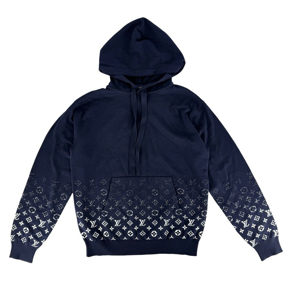  ルイヴィトン パーカー メンズ モノグラム グラディエント フーディ トップス アパレル LOUIS VUITTON M ネイビー 紺 コットン 秋 冬