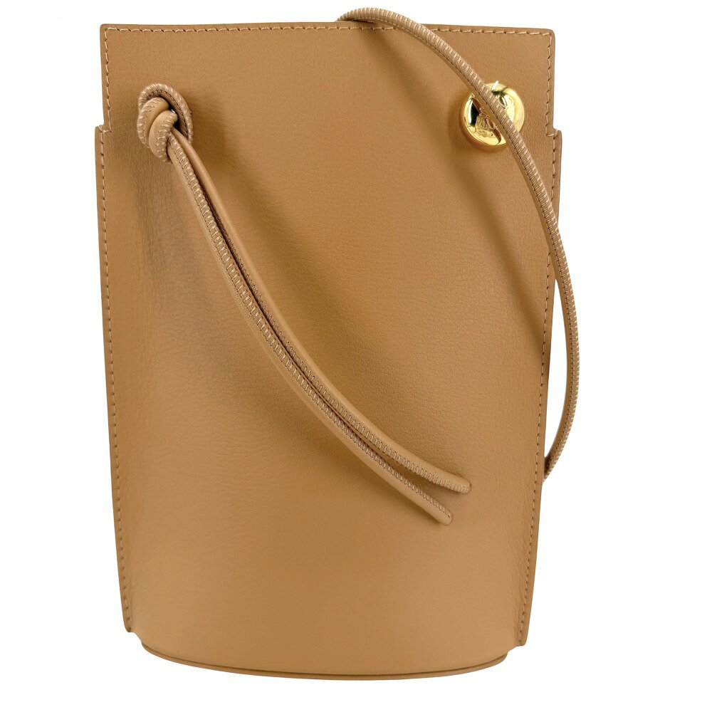 ロエベ ショルダーバッグ レディース アナグラム ペブルダイスポケット ミニバッグ 肩掛け 斜め掛け LOEWE レザー ベージュ ゴールド金具 美品【中古品】