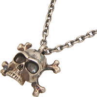 ラスティ"ボーン"スカル シルバーペンダントトップ