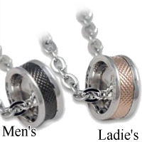 楽天シルバーアクセサリーバズショット[ペア]メッシュビーズステンレスペアペンダントトップ*FREE STYLE（フリースタイル）Stainless