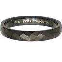 楽天シルバーアクセサリーバズショットブラックオーバルダイヤタングステンリング（指輪）*FREE STYLE（フリースタイル）Tungsten