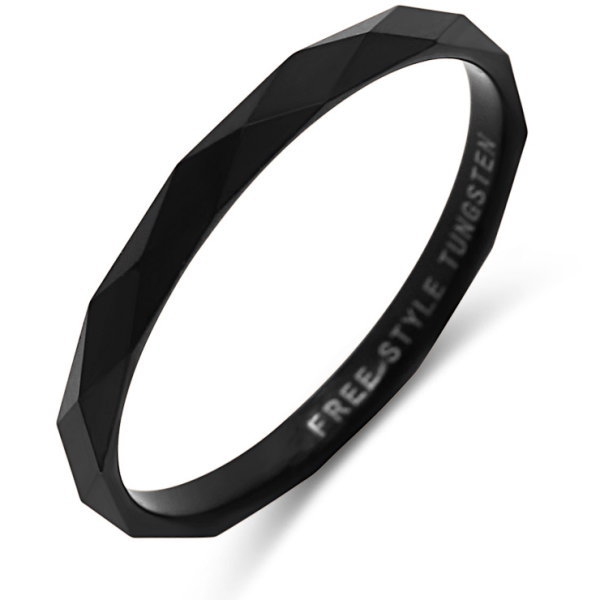 楽天シルバーアクセサリーバズショットブラックスリムダイヤタングステンリング（指輪）*FREE STYLE（フリースタイル）Tungsten