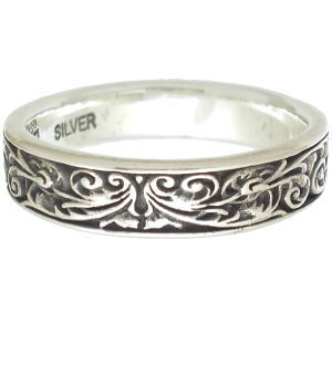 楽天シルバーアクセサリーバズショットブラックバロックアラベスク シルバーリング（指輪）*FREE STYLE（フリースタイル）