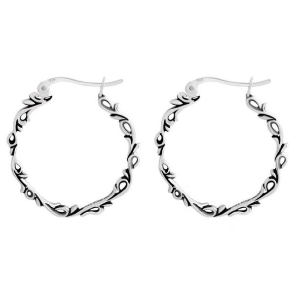アラベスクモチーフフープ シルバーピアス(ペア)*FREE STYLE(フリースタイル)