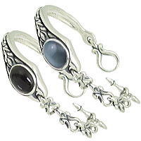 アラベスクハーフストーン シルバーブレスレット*FREE STYLE(フリースタイル)