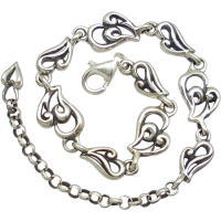 ブラックハート シルバーブレスレット*FREE STYLE(フリースタイル)シルバー925 メンズ レディース アクセサリー