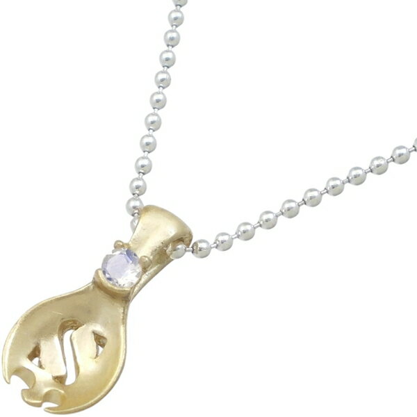 (6月)スマイルブルームーンストーン ゴールドコート ベビースプーン シルバーペンダントトップ*SWANKY(..