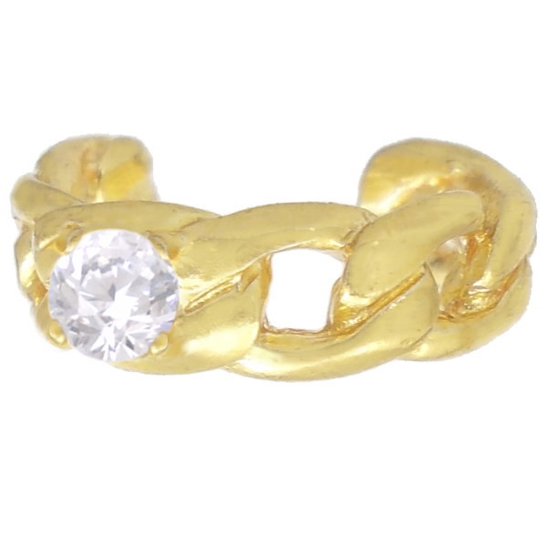 (4月)ジルコニア ゴールドコート キヘイ シルバーイヤーカフス イヤーカフ 誕生石 *SWANKY(スワンキー)