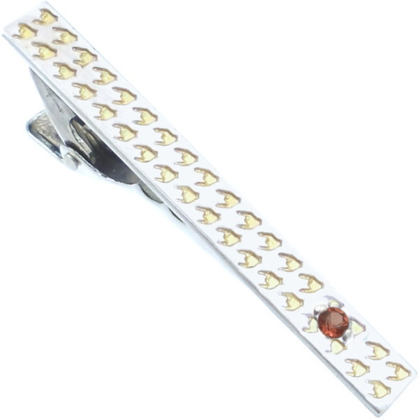 (1月)ガーネット ゴールド チドリ シルバー 925 ネクタイピン*SWANKY(スワンキー) 誕生石