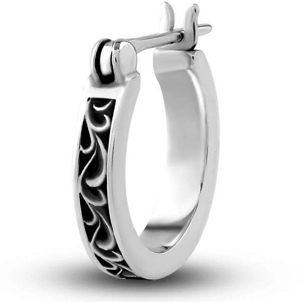 Rakuten - アラベスクバンド フープ シルバーピアス*AQUA SILVER(アクアシルバー)