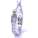 クリアCZ ロジュウム フープ シルバーピアス*AQUA SILVER(アクアシルバー)